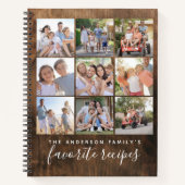 家族のお気に入りフォトコラージュレシピブック ノートブック (正面)