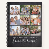 家族のお気に入りフォトコラージュレシピブック ノートブック (正面)