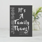 家族のお礼だ！ファミリー懇親会招待状 招待状 (スタンド正面)