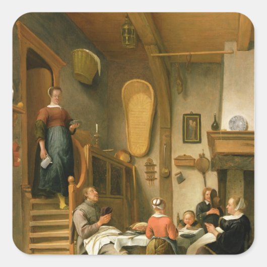 家族のことわざ スクエアシール (正面)