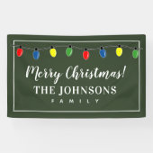 家族のためのカスタムなメリークリスマスのパーティーの旗 横断幕 (横)