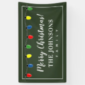 家族のためのカスタムなメリークリスマスのパーティーの旗 横断幕 (縦)