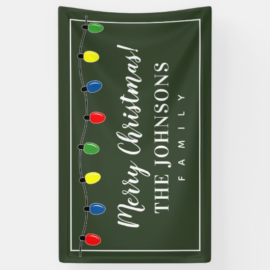 家族のためのカスタムなメリークリスマスのパーティーの旗 横断幕 (縦)