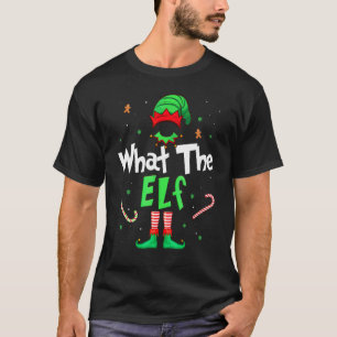 家族のためのクリスマスマッチングな「エルフって何?」Xmas Tシャツ