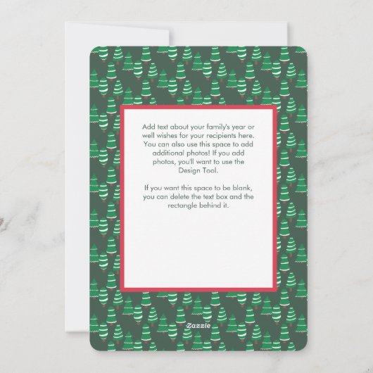 家族のためのジンジャーブレッドのクリスマスフォトカード シーズンカード (裏面)