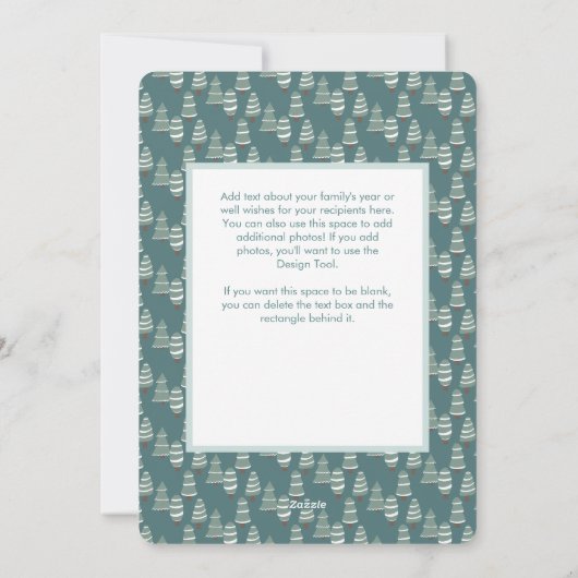 家族のためのジンジャーブレッドのクリスマスフォトカード シーズンカード (裏面)