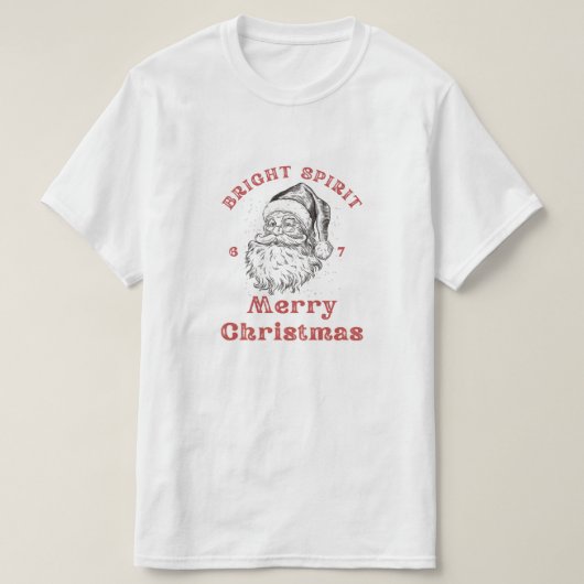 家族のためのヴィンテージサンタのメリークリスマス Tシャツ (デザイン正面)