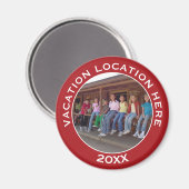 家族のための休暇の写真のお土産懇親会&その他 マグネット (正面/裏面)