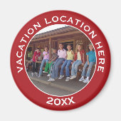 家族のための休暇の写真のお土産懇親会&その他 マグネット (正面)