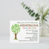 家族のための懇親会のデザイン インビテーションポストカード (スタンド正面)