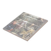 家族のための祈りの言葉 タイル (側面)