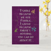 家族のための誕生日のユーモア カード (黄色い花)