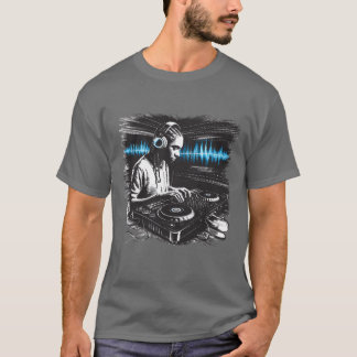 家族のためのDJディスクジョッキープレイ音楽私のディスコ音楽 Tシャツ
