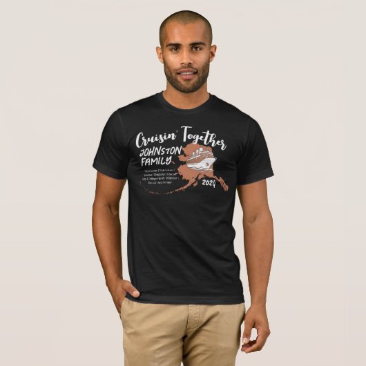 家族のアイディアでアラスカ・クルーズ・ツアー Tシャツ (正面フル)