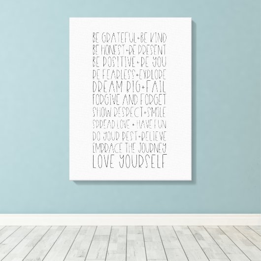 家族のアラームの署名 キャンバスプリント (インサイチュ (ウッドフロア))