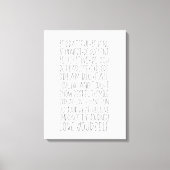 家族のアラームの署名 キャンバスプリント (正面)