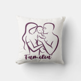 家族のイラストレーション装飾用クッション クッション
