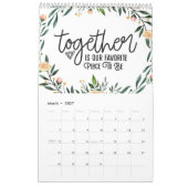 家族のインスピレーションの年 カレンダー (3月 2027)