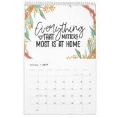 家族のインスピレーションの年 カレンダー (1月 2027)