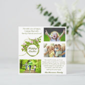 家族のイースターあなたの写真の緑 招待状 (スタンド正面)