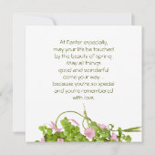 家族のイースターあなたの写真の緑 招待状 (裏面)