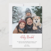 家族のエレガントおもしろい写真フェリーズ・ナビダードクリスマス シーズンカード (正面)