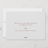 家族のエレガント写真の水の色のクリスマストラック シーズンカード (裏面)