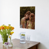 家族のエレガント書道のオーバーレイ写真 箔ポスター (レイダウン (キッチン))