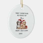 家族のオーナメントとしてクリスマスツリーの装飾 セラミックオーナメント (右)