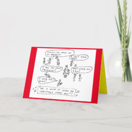 家族のカおもしろいオスクリスマス漫画 シーズンカード