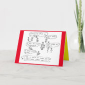 家族のカおもしろいオスクリスマス漫画 シーズンカード (正面)