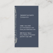 家族のカイロプラクティックの脊柱のıの名刺 名刺 (裏面)