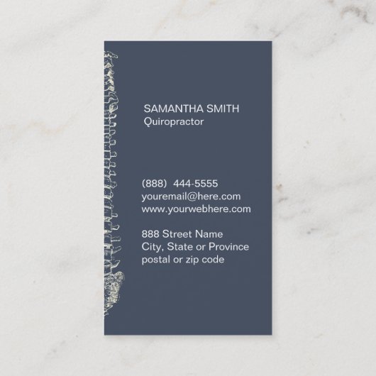 家族のカイロプラクティックの脊柱のıの名刺 名刺 (裏面)