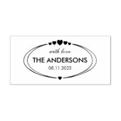 家族のカスタマイズ可能な文字、愛と日付 セルフインキングスタンプ (デザイン)