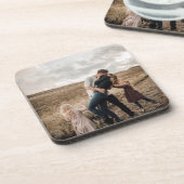 家族のカップルの写真 コースター (左側)
