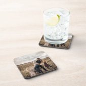 家族のカップルの写真 コースター (右側)