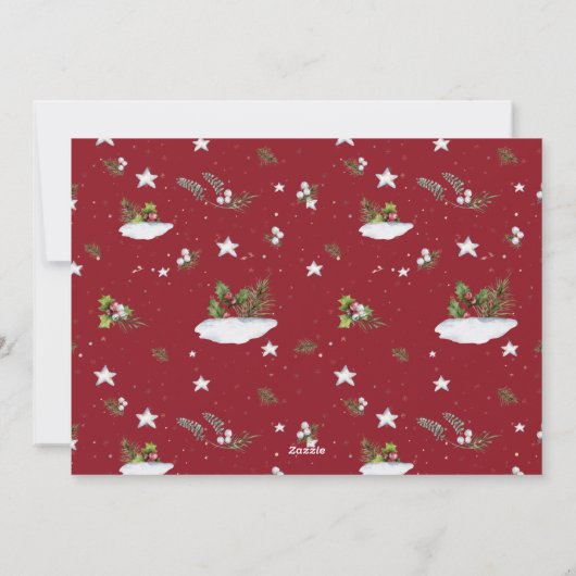 家族のカラフルクリスマスの挨拶 シーズンカード (裏面)