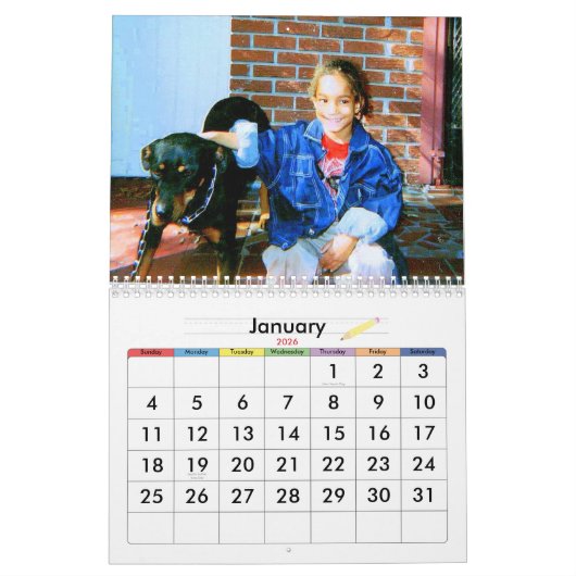 家族のカレンダー カレンダー (1月 2026)