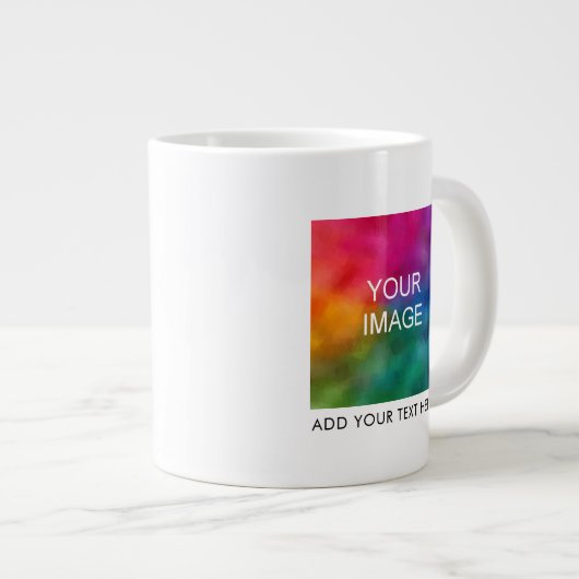 家族のガールフレンドの画像のロゴを追加 ジャンボコーヒーマグカップ (正面右)