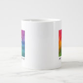 家族のガールフレンドの画像のロゴを追加 ジャンボコーヒーマグカップ (正面)