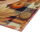 家族のキツネハッピー感謝祭カボチャのプレイド カッティングボード (角)