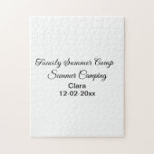 家族のキャンプカスタム休暇の追加の名前dateSummer ジグソーパズル (縦)