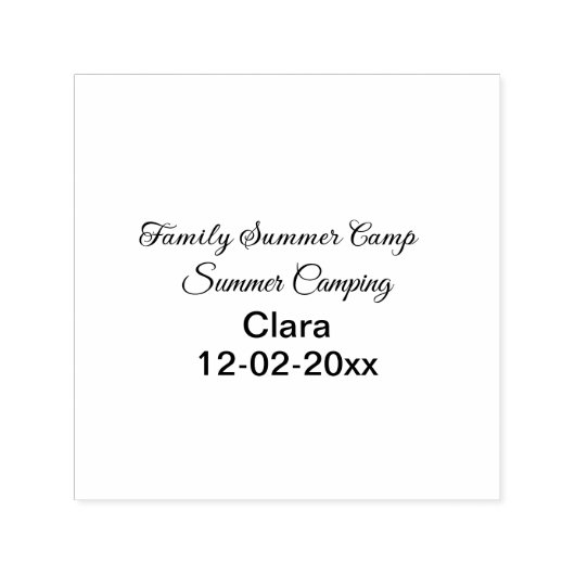 家族のキャンプカスタム休暇の追加の名前dateSummer セルフインキングスタンプ (デザイン)