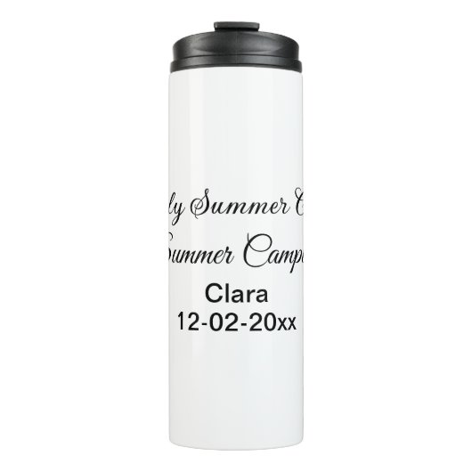 家族のキャンプカスタム休暇の追加の名前dateSummer タンブラー (正面)