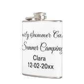 家族のキャンプカスタム休暇の追加の名前dateSummer フラスク (左)