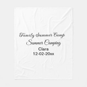 家族のキャンプカスタム休暇の追加の名前dateSummer フリースブランケット