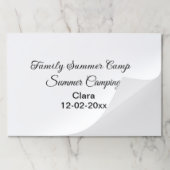 家族のキャンプカスタム休暇の追加の名前dateSummer ペーパーパッド (折り畳み)