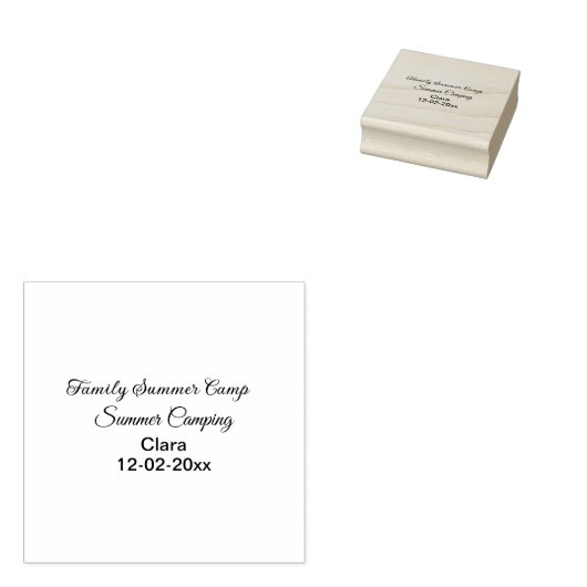 家族のキャンプカスタム休暇の追加の名前dateSummer ラバースタンプ (押印)
