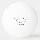 家族のキャンプカスタム休暇の追加の名前dateSummer 卓球ボール (裏面)