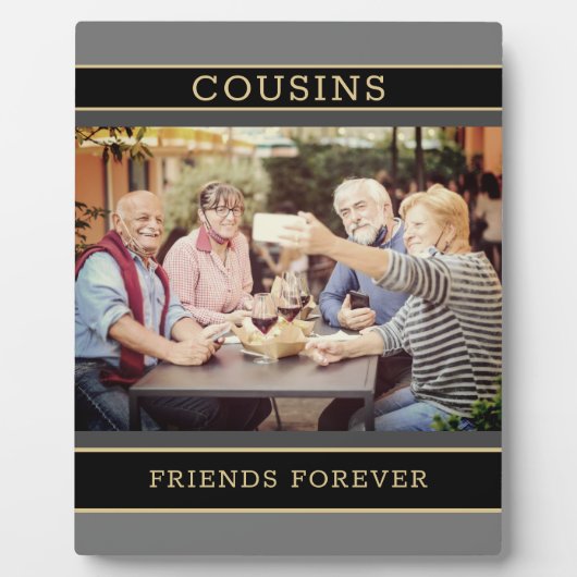 家族のギフト記念に！いとこ写真板 フォトプラーク (正面)
